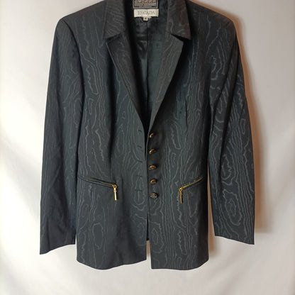 ESCADA. Black printed blazer. T 38
