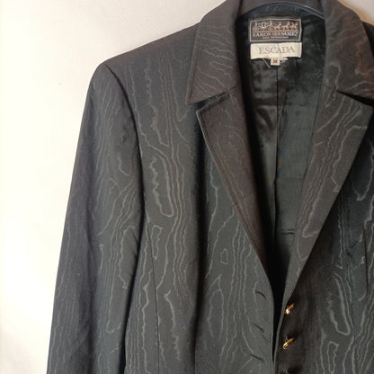 ESCADA. Black printed blazer. T 38