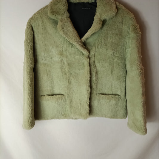 MINIMIL. Light green fur jacket. TM