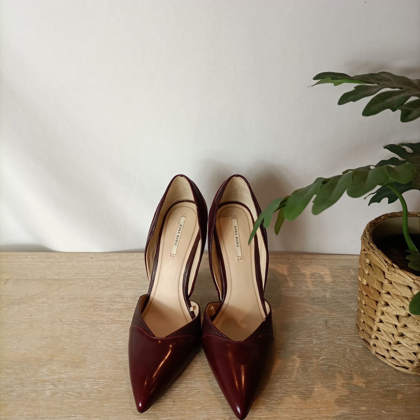 Zapatos Sandalias Granates Zara Tacon Ancho Sandalia Marron Zara Zapatos Tacón De Mujer ZARA