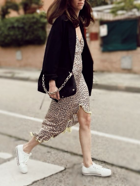 TOPSHOP.Vestido midi lencero T.40 (corresponde a 36)