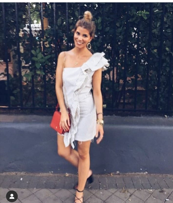 ZARA. Vestido asimétrico T.m