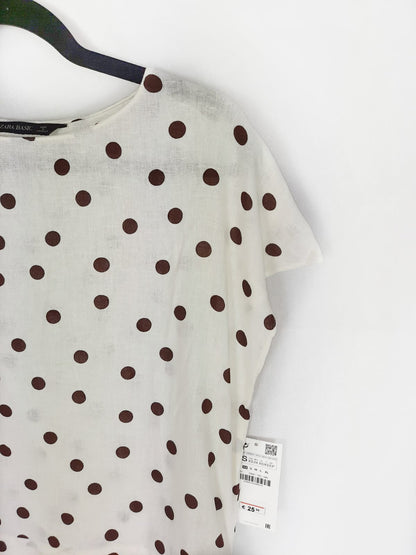 ZARA. Blusa lunares talla XS