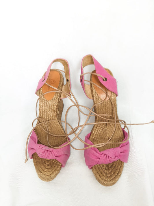 CASTAÑER. Pink wedges, size 39