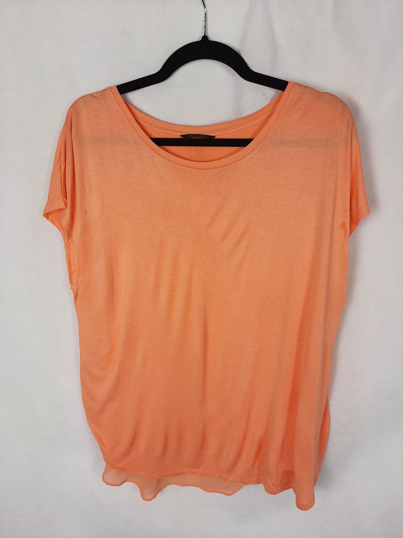 ZARA. Camiseta naranja T. M