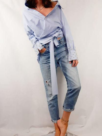 ZARA. Pearl shirt S. XS