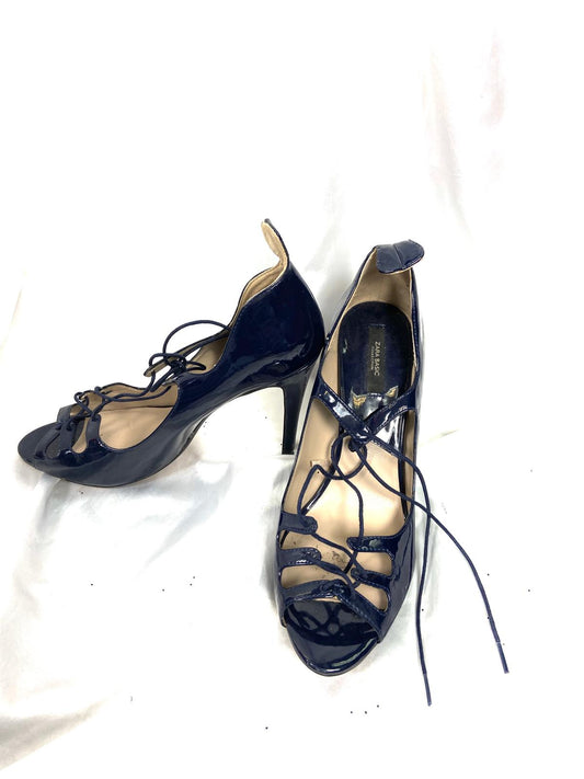 ZARA. Blue patent leather size 41