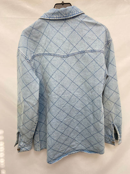 Primark.Cazadora denim dibujo costuras T.38