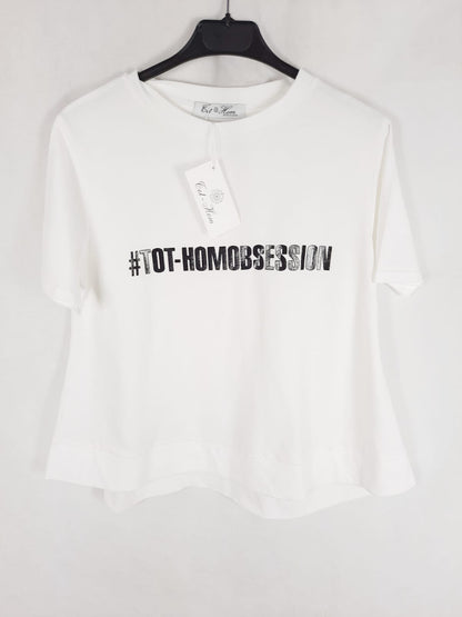 TOT HOM. White t-shirt size 38