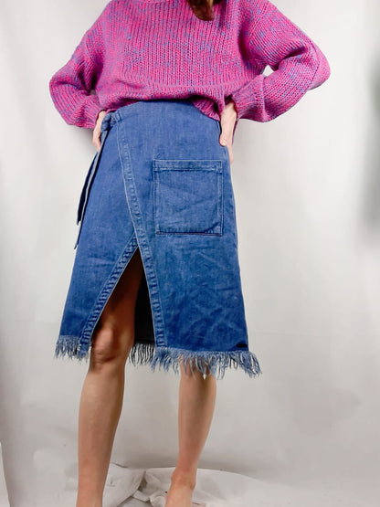 PULL&BEAR Falda vaquera midi T.36