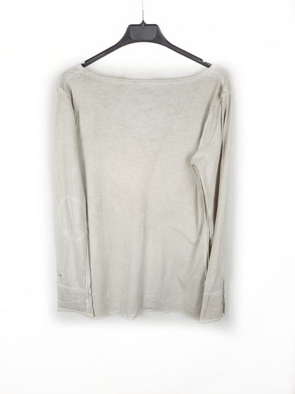 OTRAS. Camiseta beige botones cuello T.u