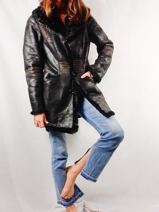 ISACO. Black coat size 38