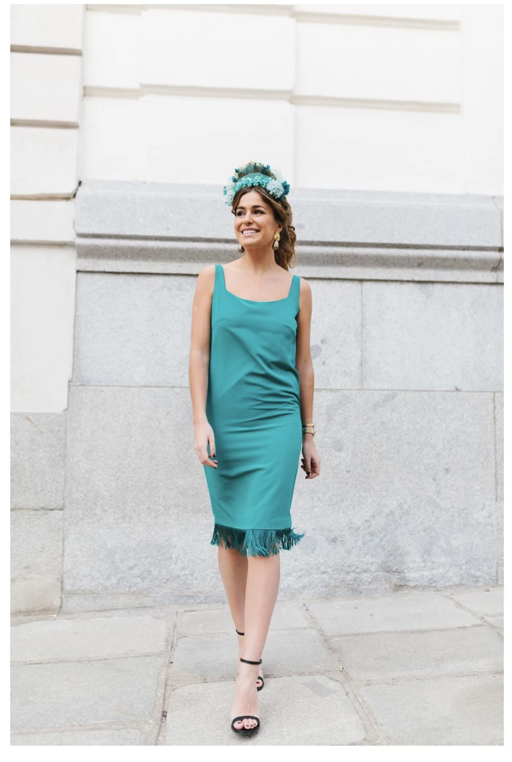 NARCISO AGUAMARINA. Vestido