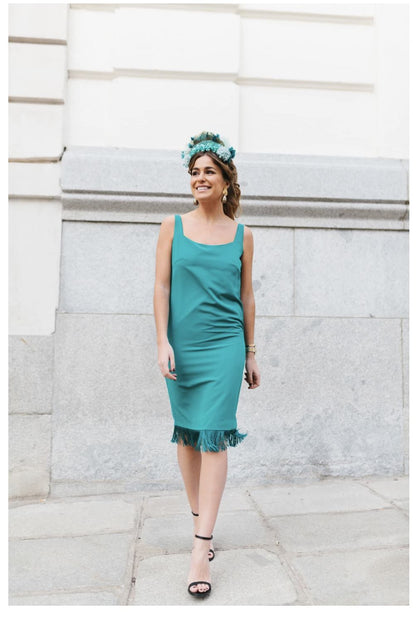 NARCISO AGUAMARINA. Vestido