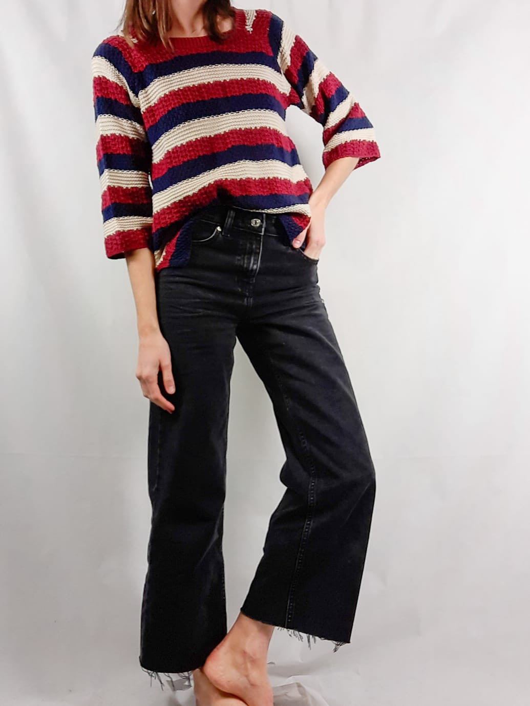 STRADAVARIUS. Jersey rayas T.s