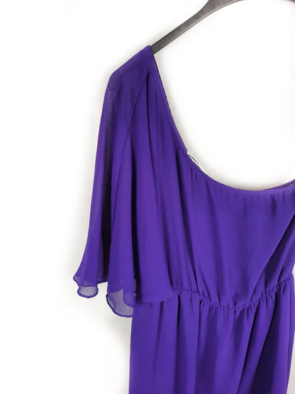 LEFTIES. Asymmetrical purple Ts dress