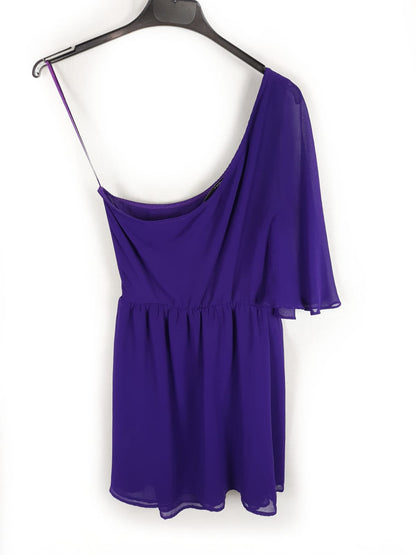 LEFTIES. Asymmetrical purple Ts dress