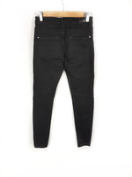 BERSHKA. Pantalones negro doble textura T.36