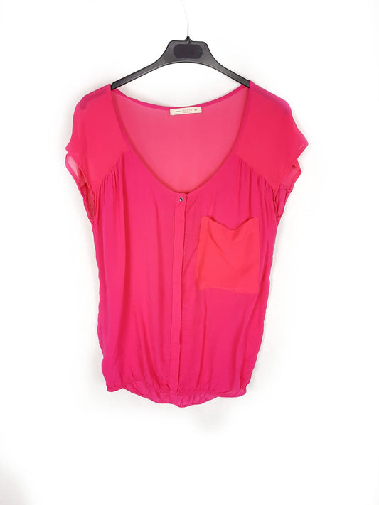 BERSHKA.Blusa rosa T.xs