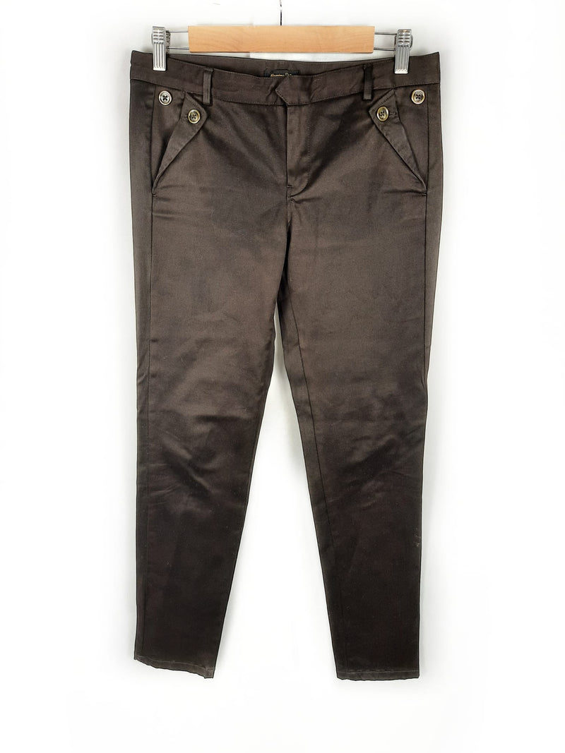 MASSIMO DUTTI. Pantalón marrón T.38