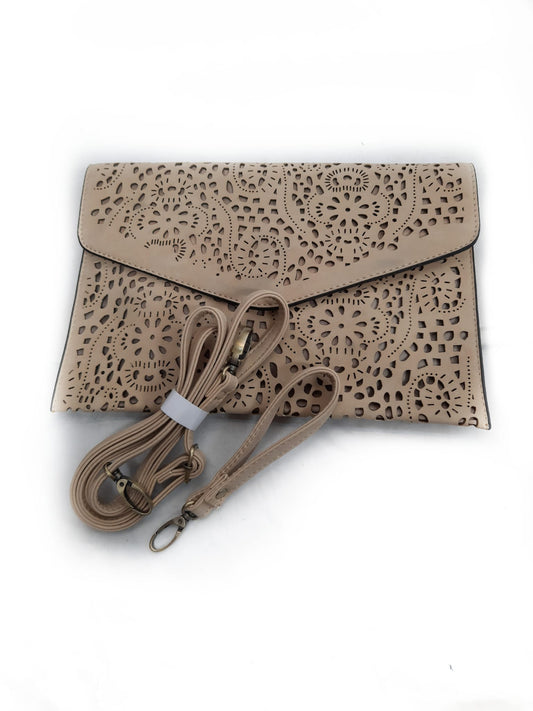 MISAKO. Beige die-cut handbag