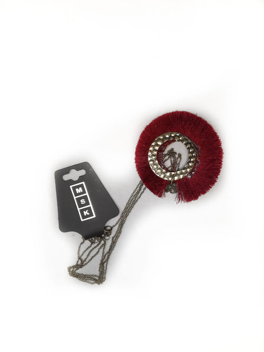 MISAKO. Round pendant with fringes