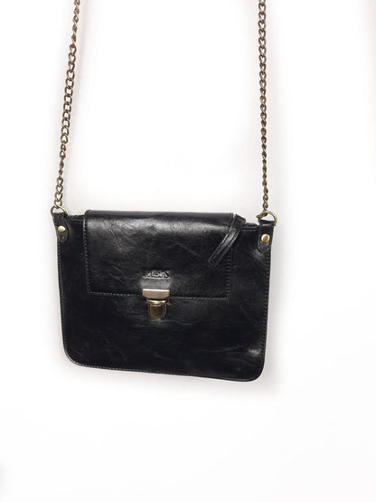 MISAKO. Black leatherette bag