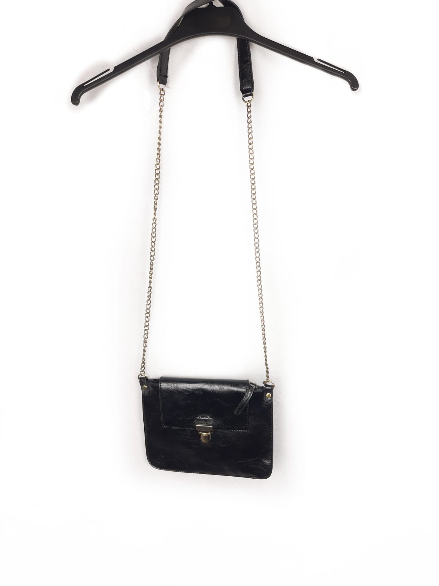 MISAKO. Black leatherette bag