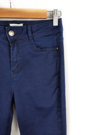 CORTEFIEL.Pantalones azules tachuelas T.38