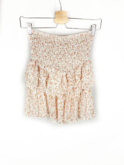 BY PAULA JUNYENT falda corte estampada volante T.m