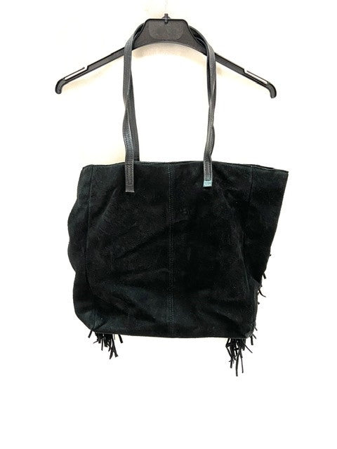 SFERA bolso flecos negro antelina