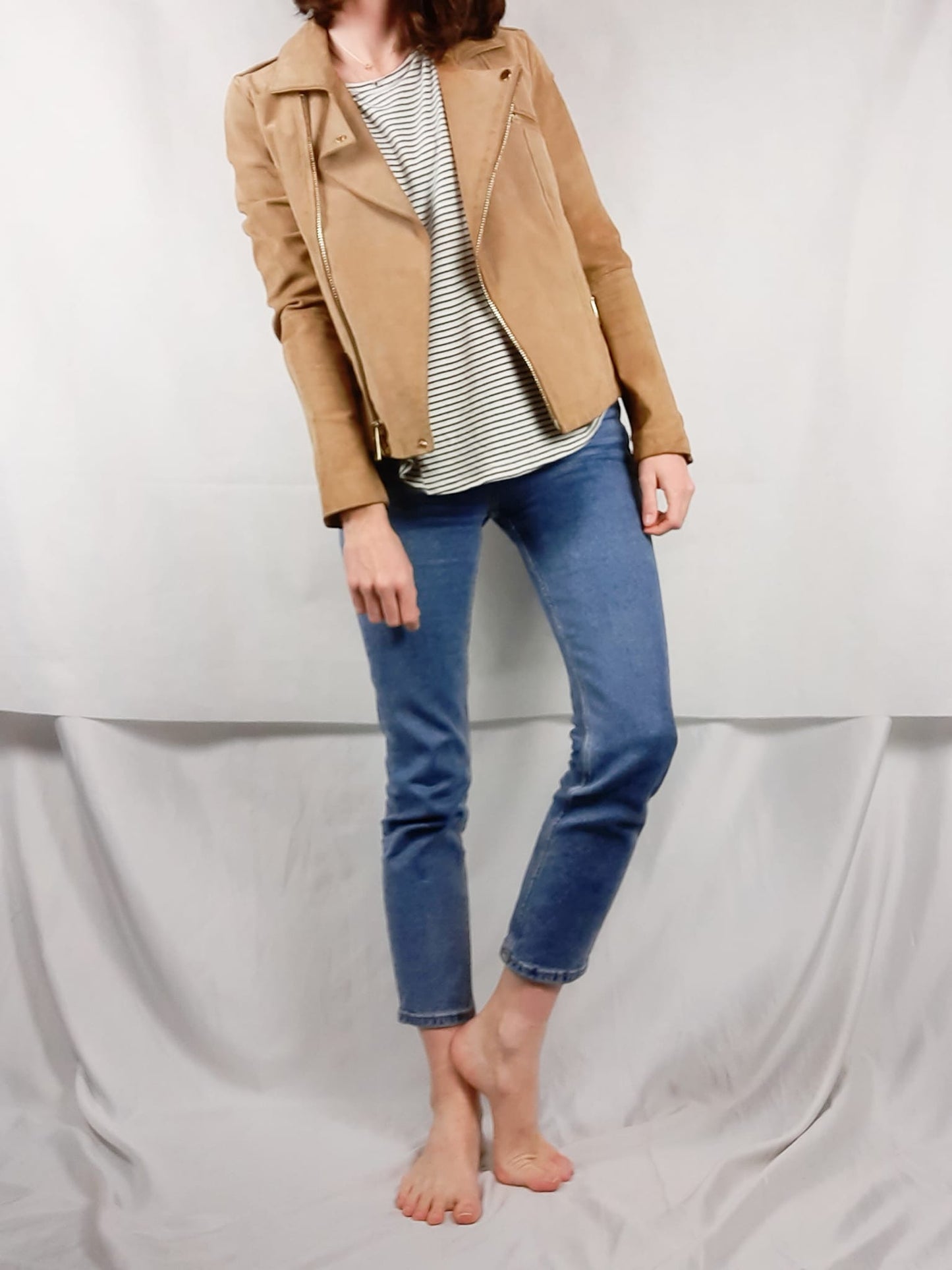 MANGO.Suede jacket T.xs