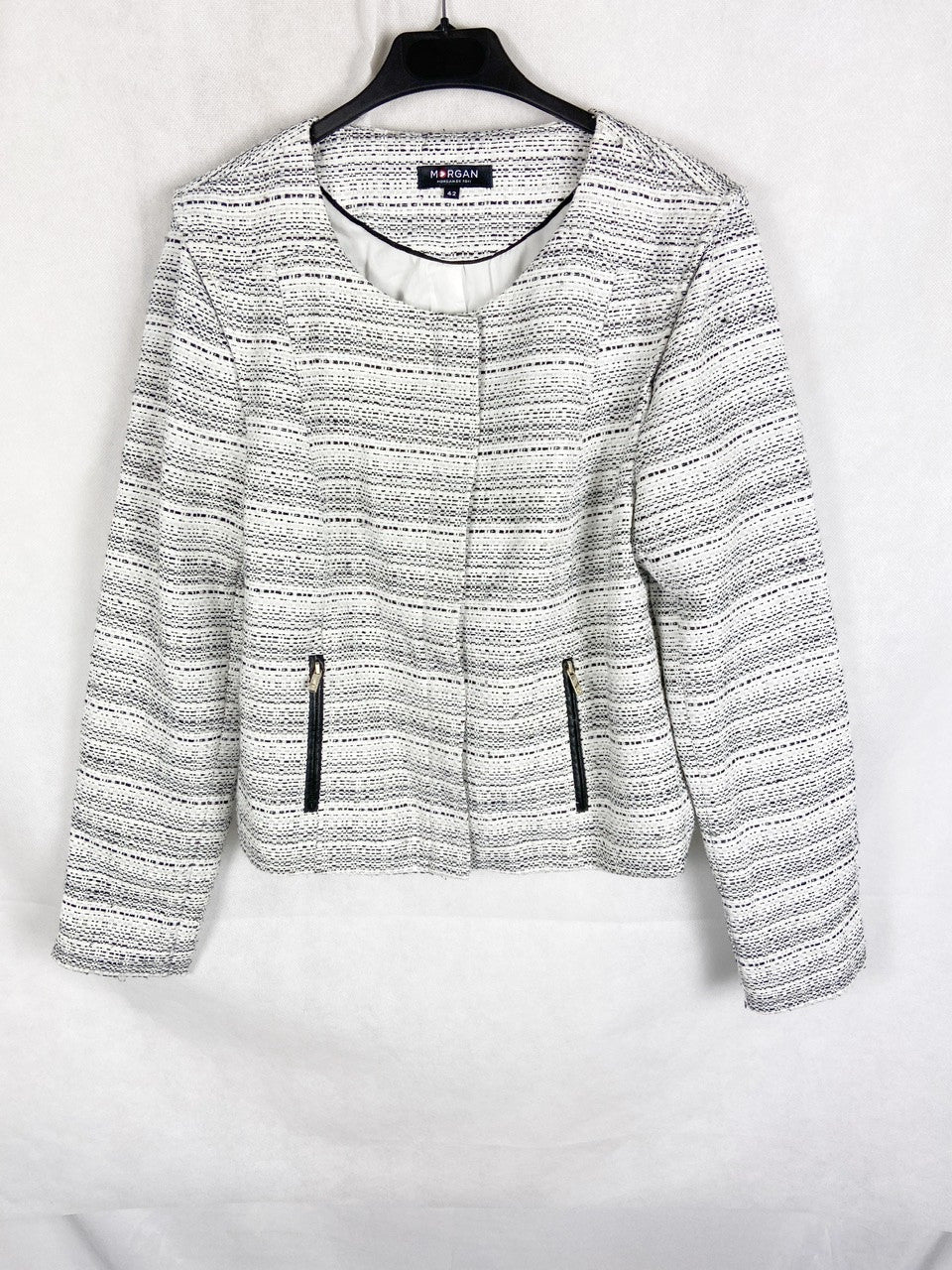 MORGAN. White tweed jacket, size 42