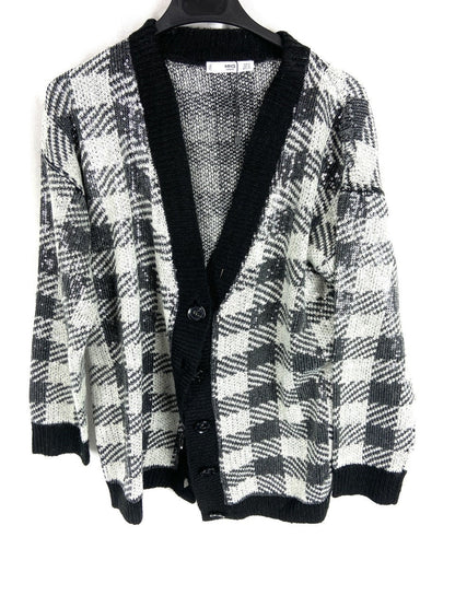 MANGO. Chaqueta cuadros lentejuelas T.s