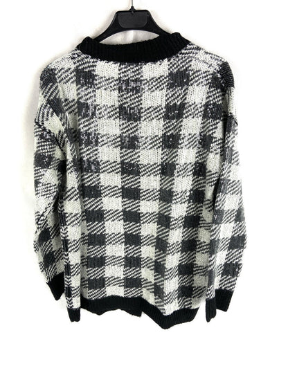 MANGO. Chaqueta cuadros lentejuelas T.s