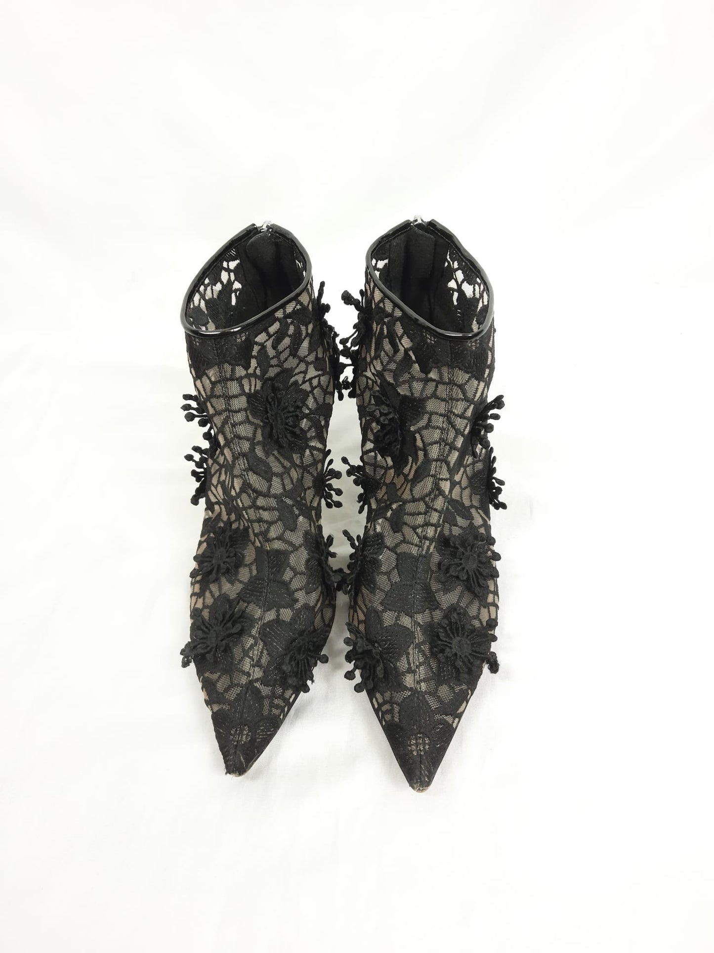 ZARA. Lace-up heeled boots, size 40