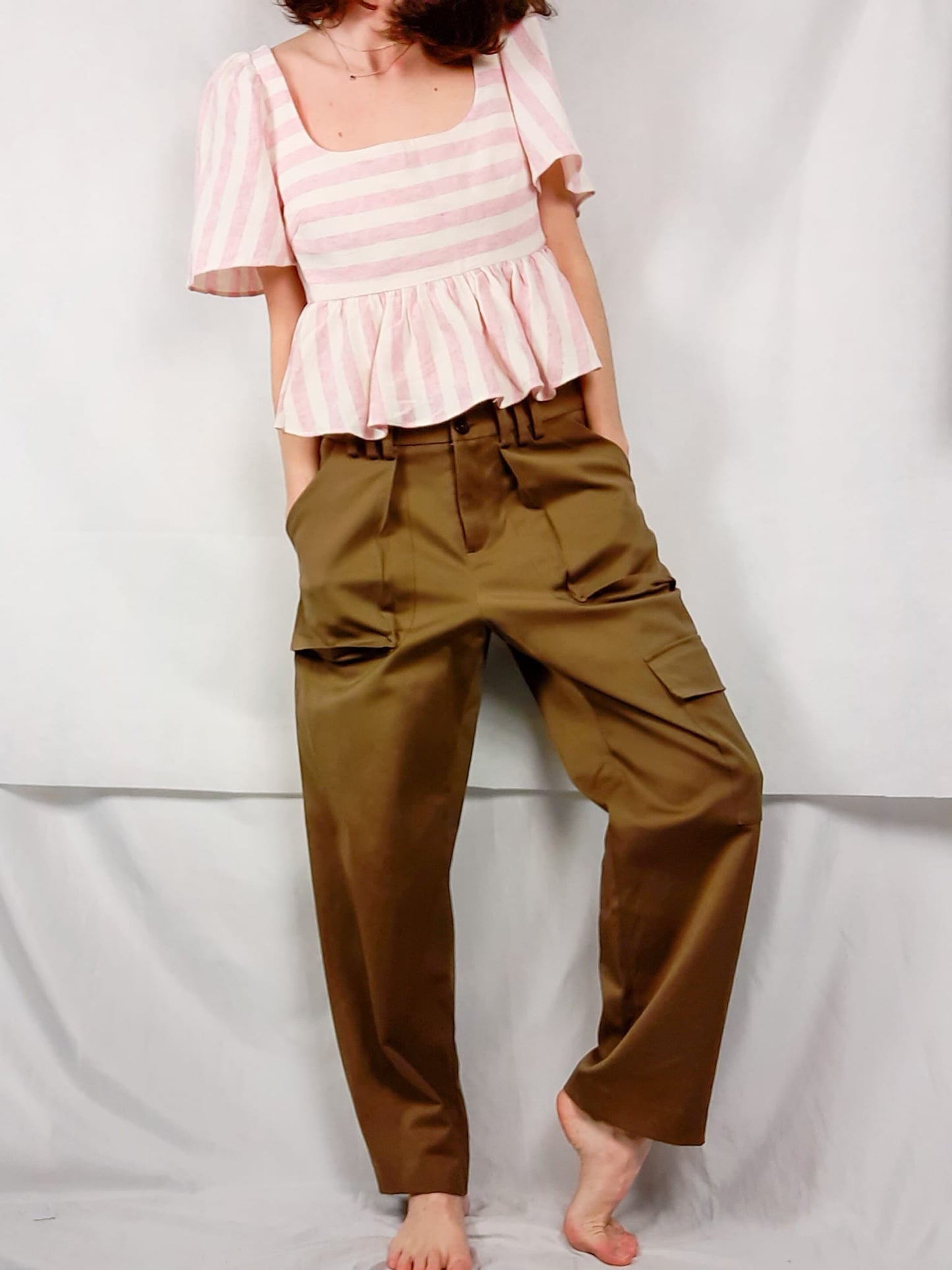 ADOLFO DOMINGUEZ. Pantalon de vestir marron T.36