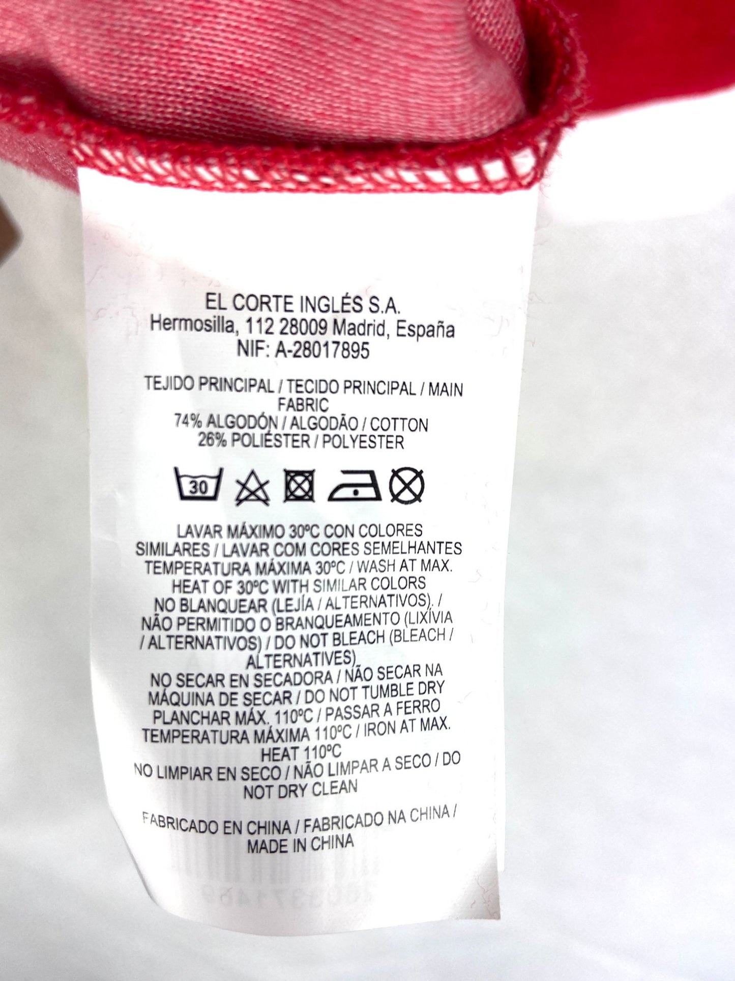 EL CORTE INGLÉS . Body papa noel T.1  mes