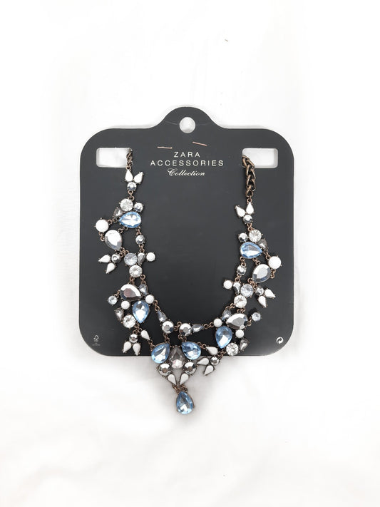 ZARA. Blue rhinestone pendant Tu