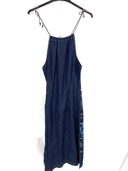 CUSTO. Denim midi dress s/m