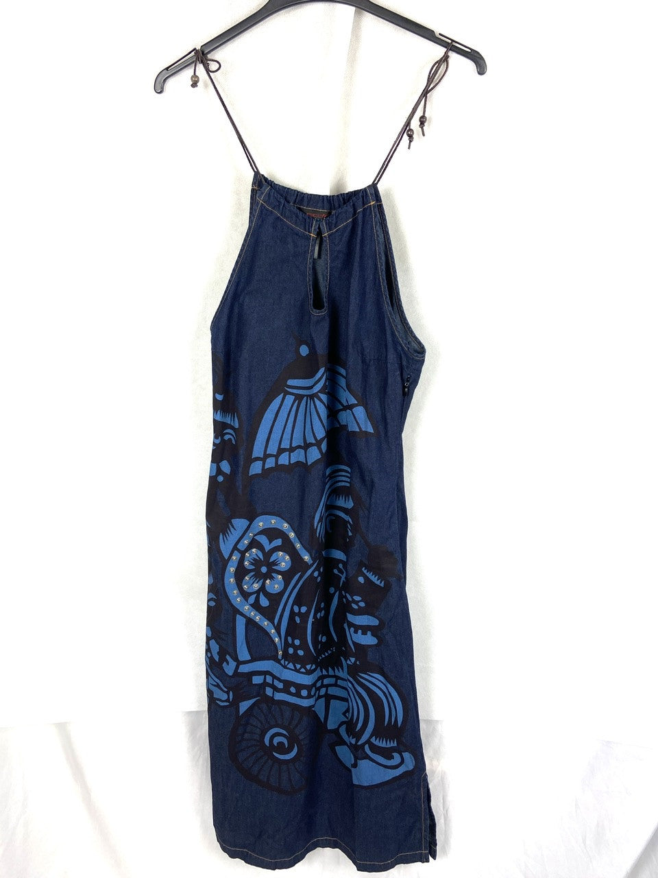 CUSTO. Denim midi dress s/m
