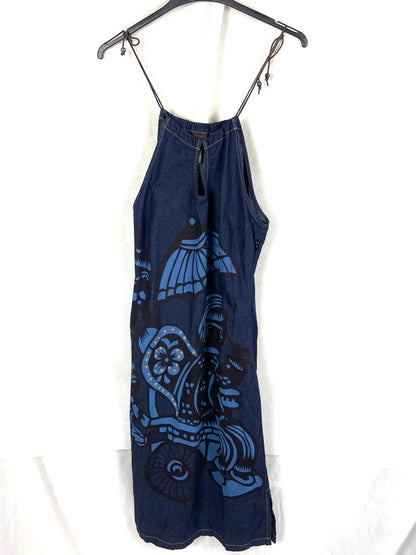 CUSTO. Denim midi dress s/m