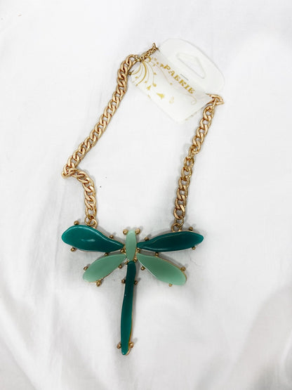 PAEKIE.Blue dragonfly necklace