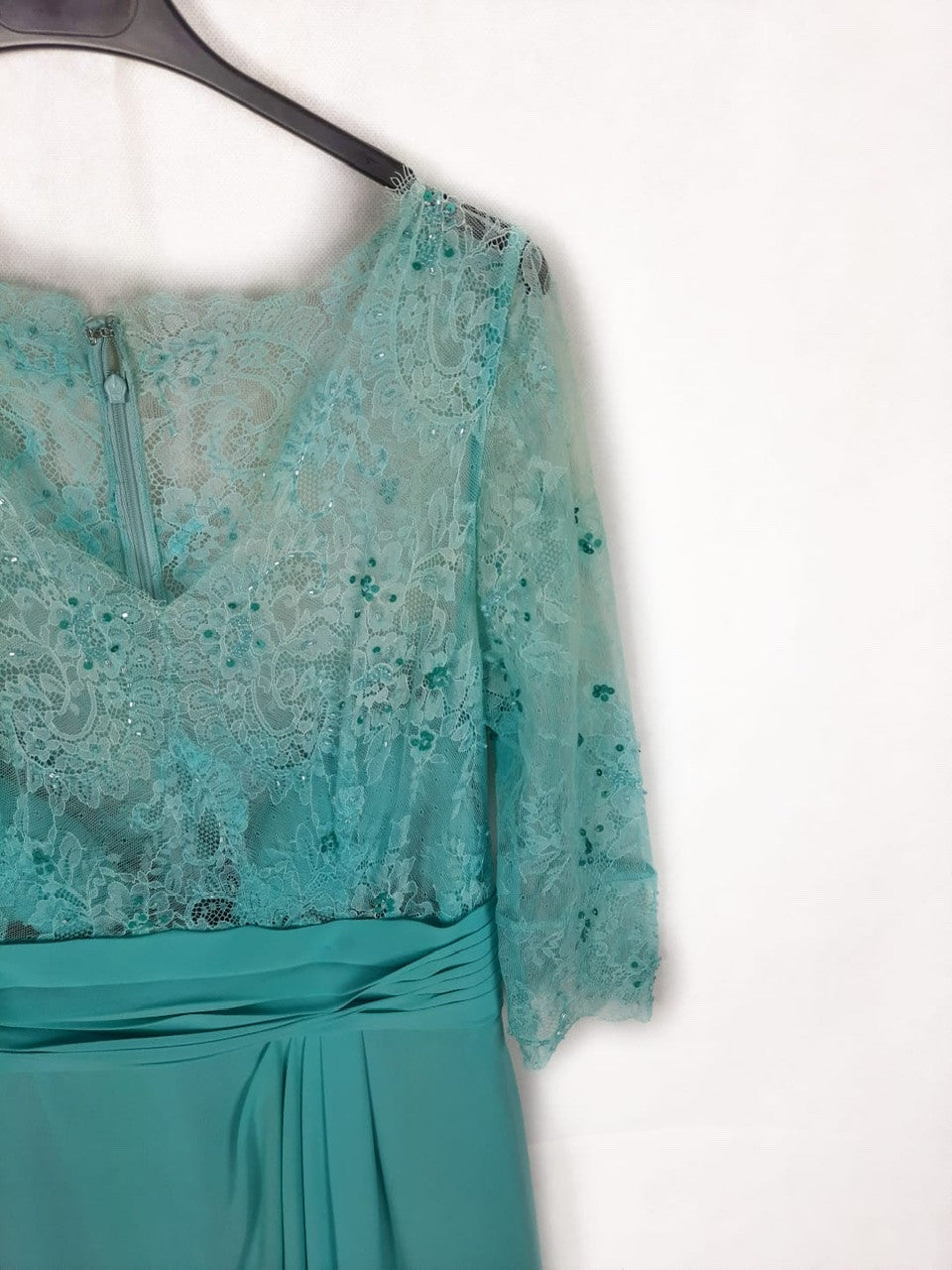 AIRE BCN.Vestido largo verde agua T.s/m