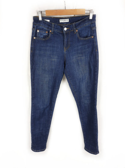 PULL&BEAR. Pantalon azul oscuro boyfriend T,34