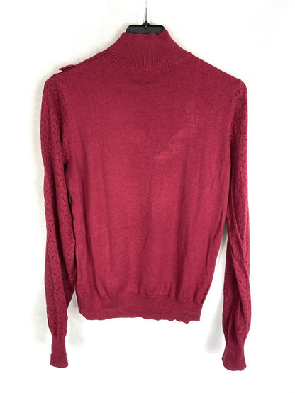 LA REDOUTE. Burgundy die-cut sweater Tm