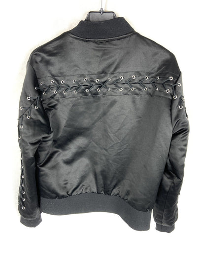 FOREVER21.Black Bomber Ts Strings