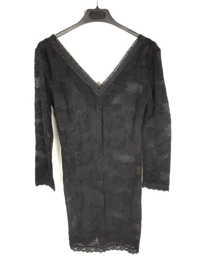 OTRAS.Vestido transparente encaje T.s