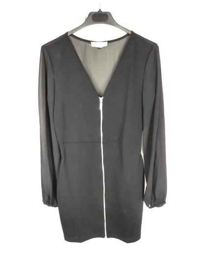 BSB. Black dress with transparent sleeves, size 38