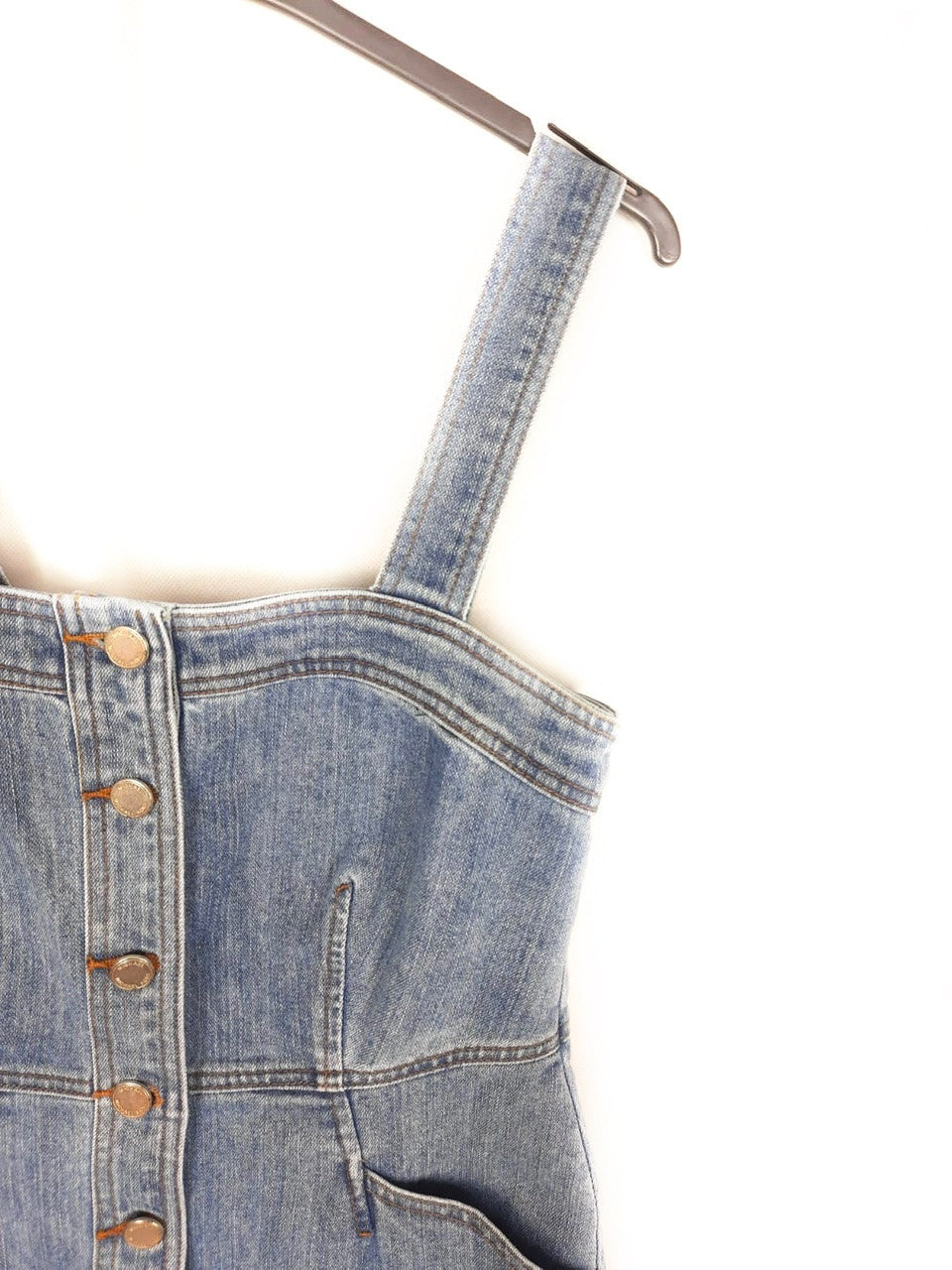 MICHAEL KORS.Buttoned denim dress S.36